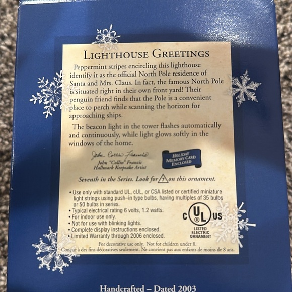 Hallmark Lighthouse Greetings Ornament - Picture 2 of 6